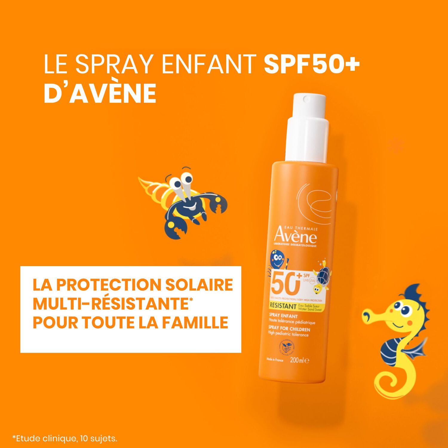 Spray Enfant SPF50+ - Protection Solaire Résistant Eau Sable Sueur 200 ml