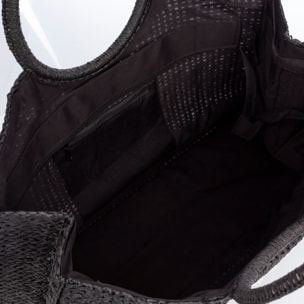 Bérgamo Bolso de mano Mujer. Fabricado en paja trenzada diseño "Summer".