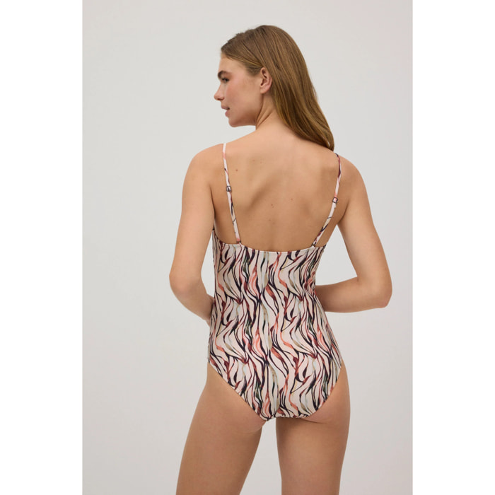 Costume da bagno stampato non imbottito