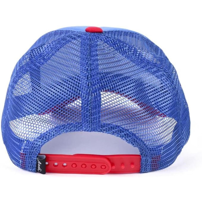 Gorra con visera curva de sonic - color azul - apta de 4 a 8 años - con impresión engomada de la colección - gorra para niños con cierre trasero ajustable