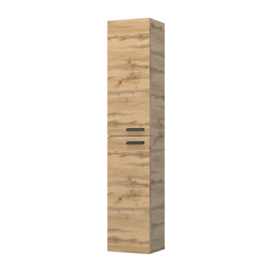 Meuble Colonne de salle de bains en mélaminé décor bois 30x25x150cm - BOX-IN
