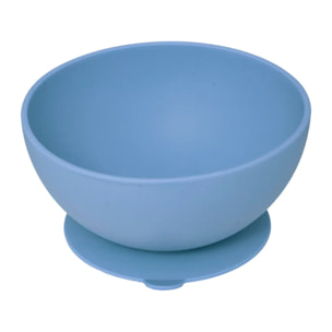 Set repas enfant - silicone - bleu gris