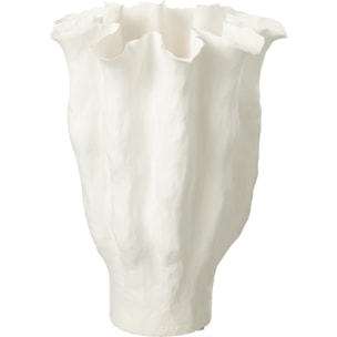 J-Line Vase Calyx Ceramique Blanc Large