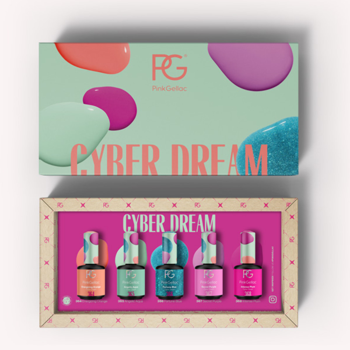 Set vernis semi-permanent - Cyber Dream - 5 x 15ml