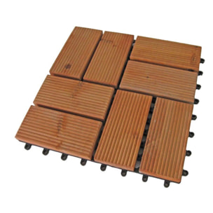 Piastrella per pavimento in legno ad incastro cm30xh30x3