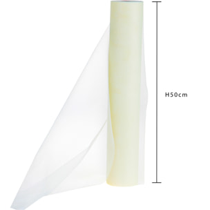 Bobina Tulle 50 Cm 30 Mt - Pezzi 1 - 5X20X5cm - Colore: Bianco - Bianchi Dino - Decorazioni Varie