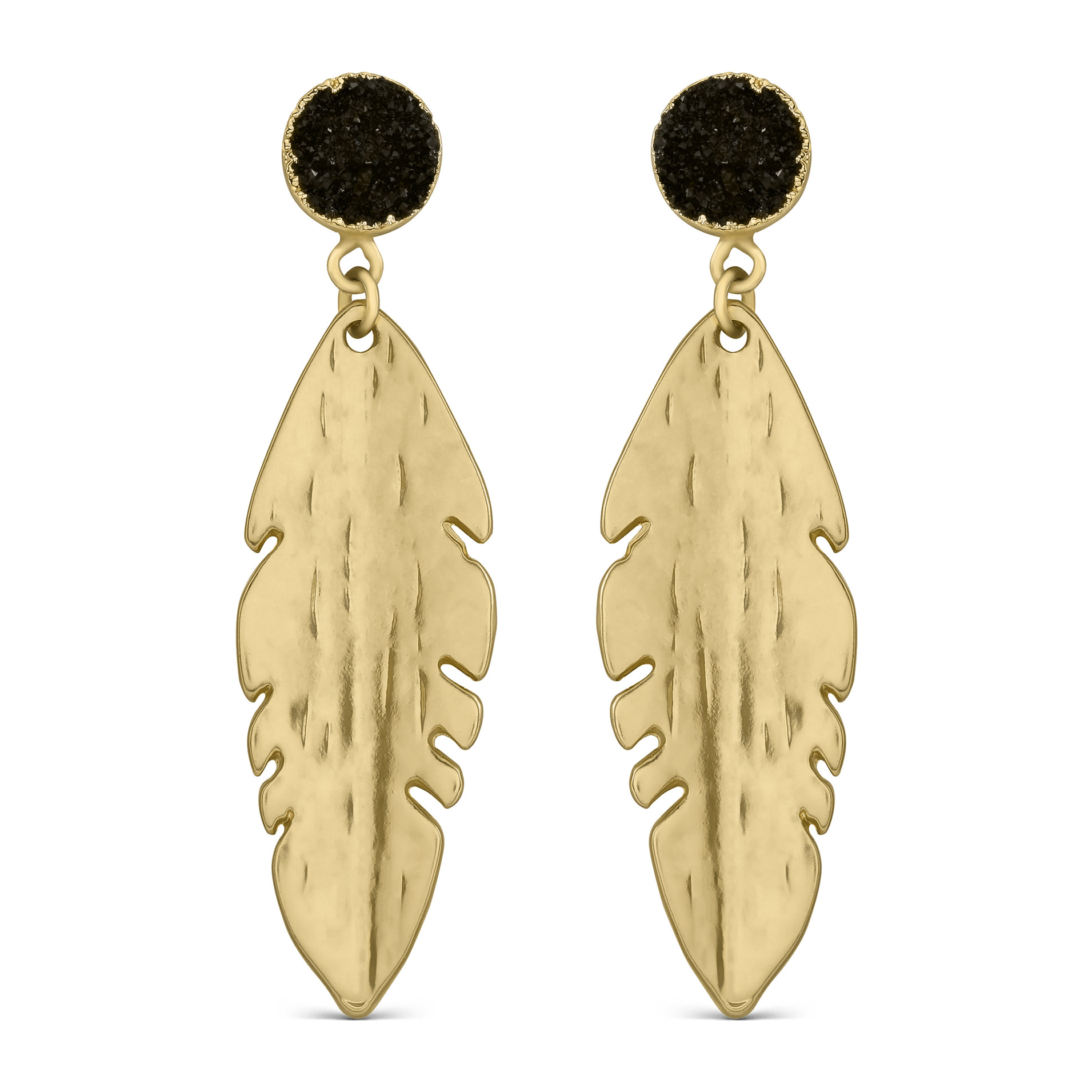 Pendientes acabados en oro amarillo de 18K