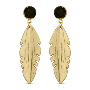 Pendientes acabados en oro amarillo de 18K