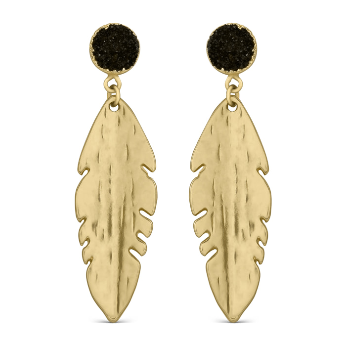 Pendientes acabados en oro amarillo de 18K