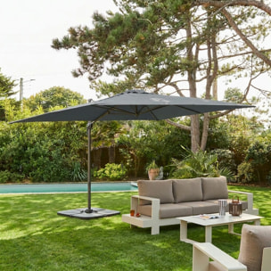 Parasol déporté rectangulaire 3x4m ANTIBES