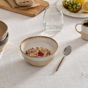 Bol Kate blanc et beige 48cl