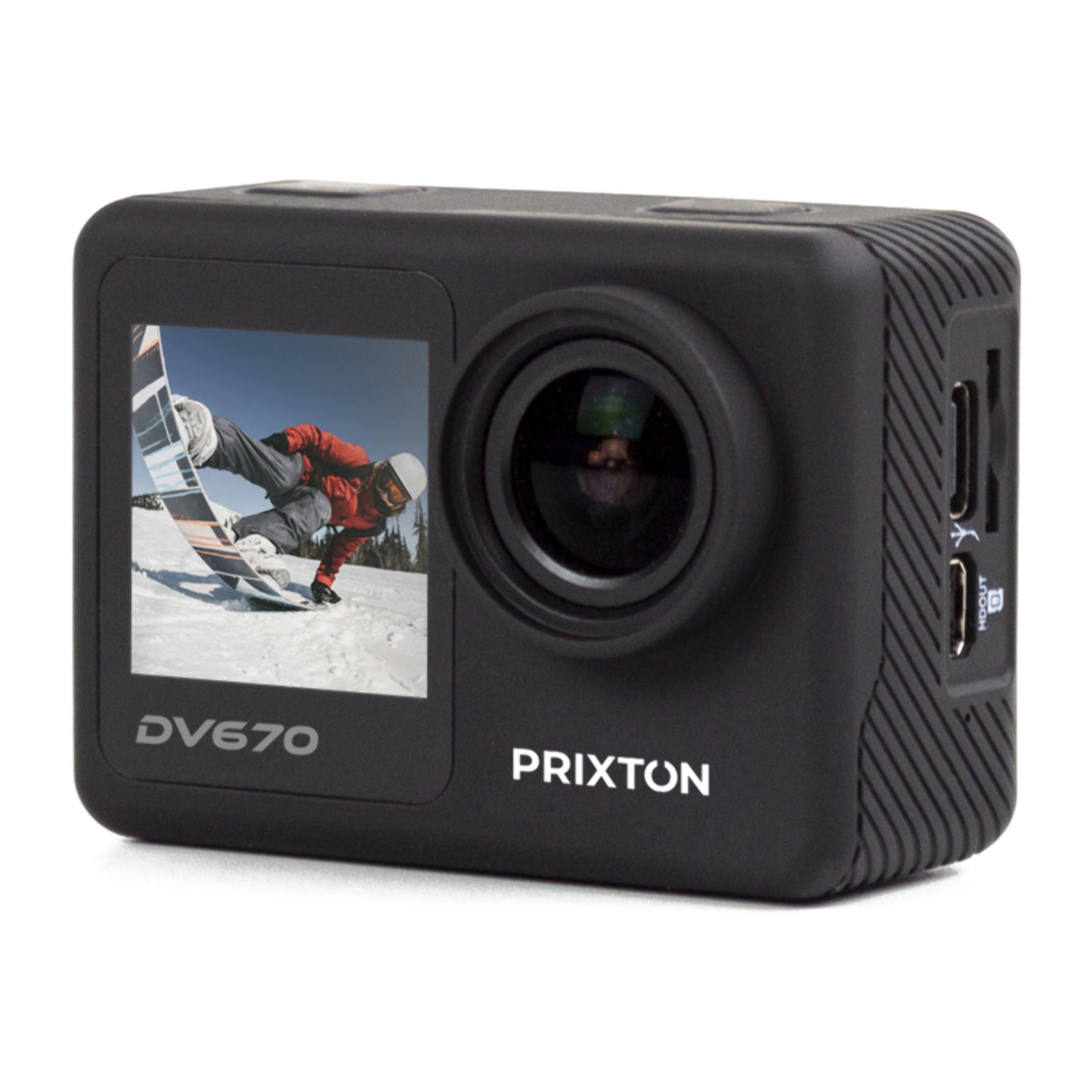 PRIXTON Cámara deportiva DV670 Dual Screen - 4K