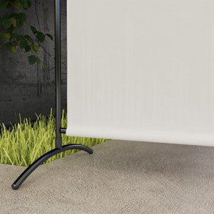 Paravent Extérieur à Panneau Unique, Séparateur de Pièce de 180H cm avec Protection UV30+, Panneau Brise-Vue avec Base Stable pour Intérieur et Extérieur, Beige