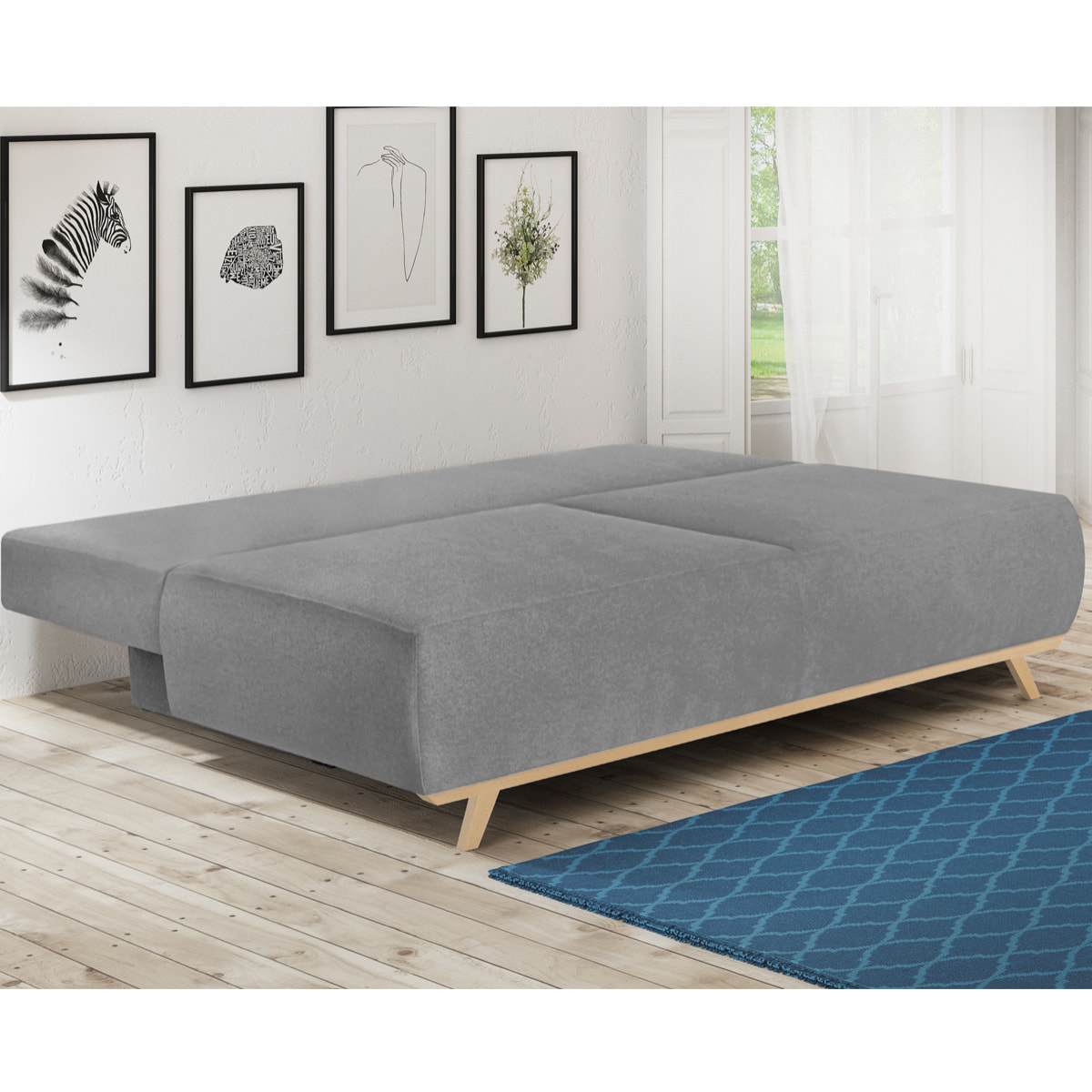 Canapé convertible 3 places en tissu - LARIA