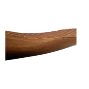 Plateau déco 70 cm en forme de feuille et bois de teck - ROMAIN