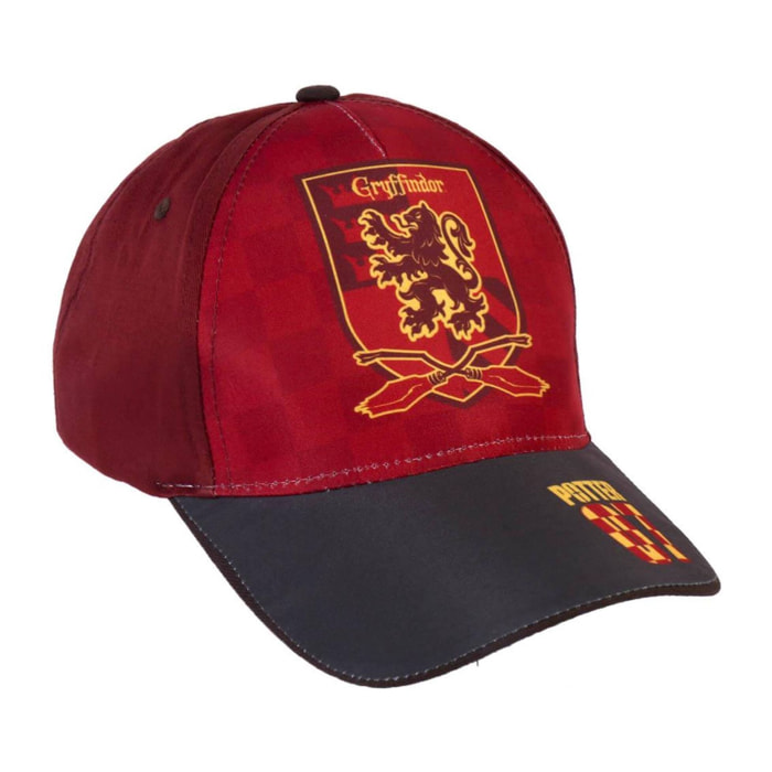 Gorra infantil de harry potter - color rojo - apta de 2 a 8 años - gorra para niños con velcro trasero ajustable