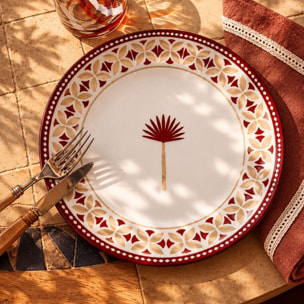 Lot de 6 grandes assiettes, SABELA