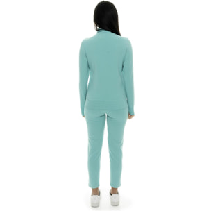 Chándal de mujer de algodón sin forro polar con cuello y cremallera Leone Summer Bright