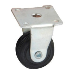 Roulette fixe à platine rectangulaire AVL - Roue caoutchouc Ø 40 - Charge 35 kg - 508641A