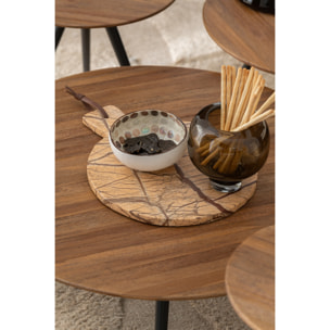 J-Line vase Sur Pied Rond - verre - marron foncé - small - Ø 14.5 cm