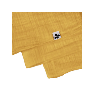 Lot de 3 serviettes 40x40 cm en gaze de coton - 10 coloris - GAIA