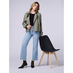 Oltre - Jeans stone washed little flare - Azzurro