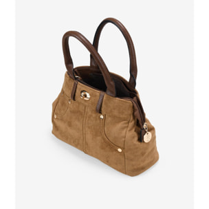 Bolso de mano cuero con cremallera