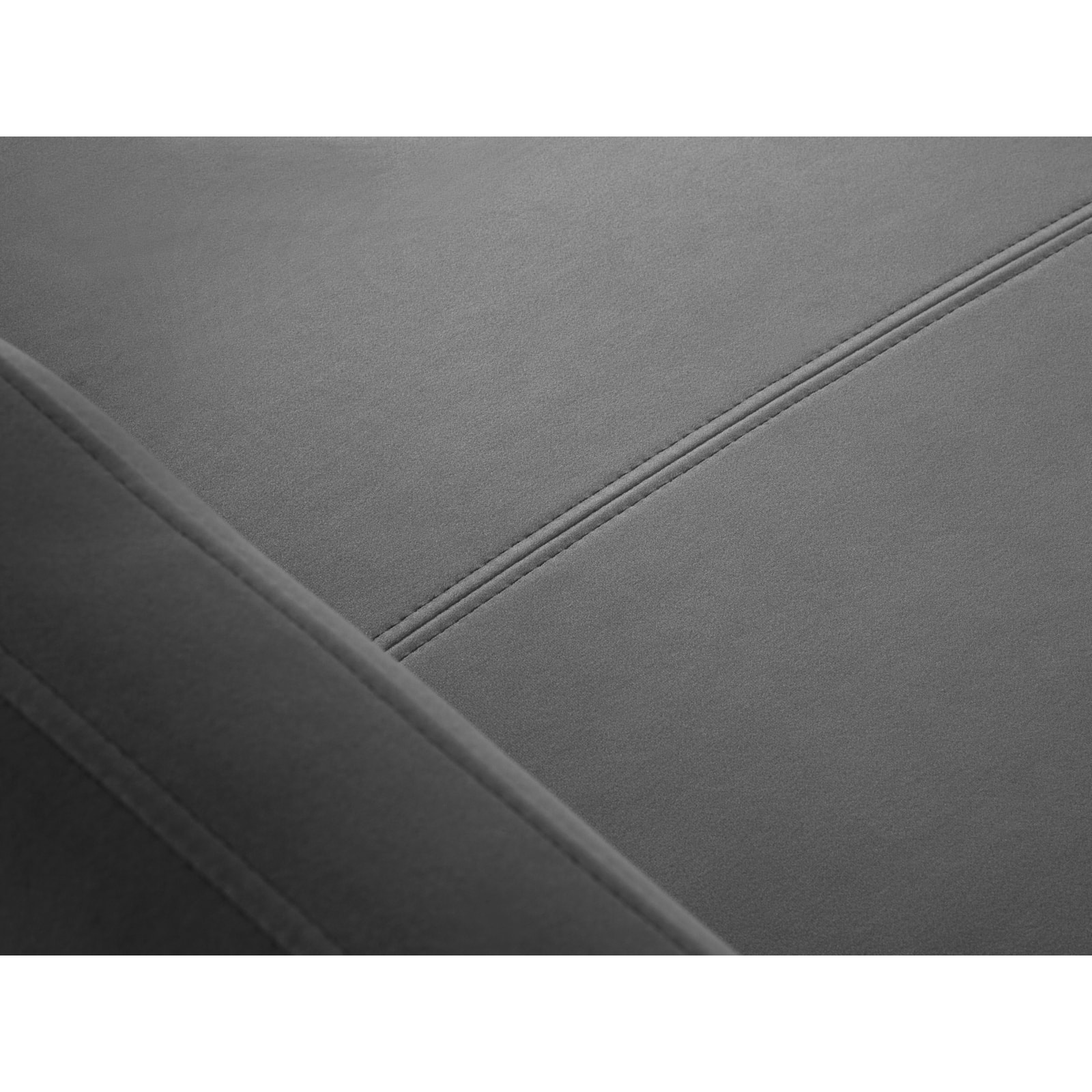 Canapé d'angle droit convertible "Yanis" 4 places en velours gris foncé