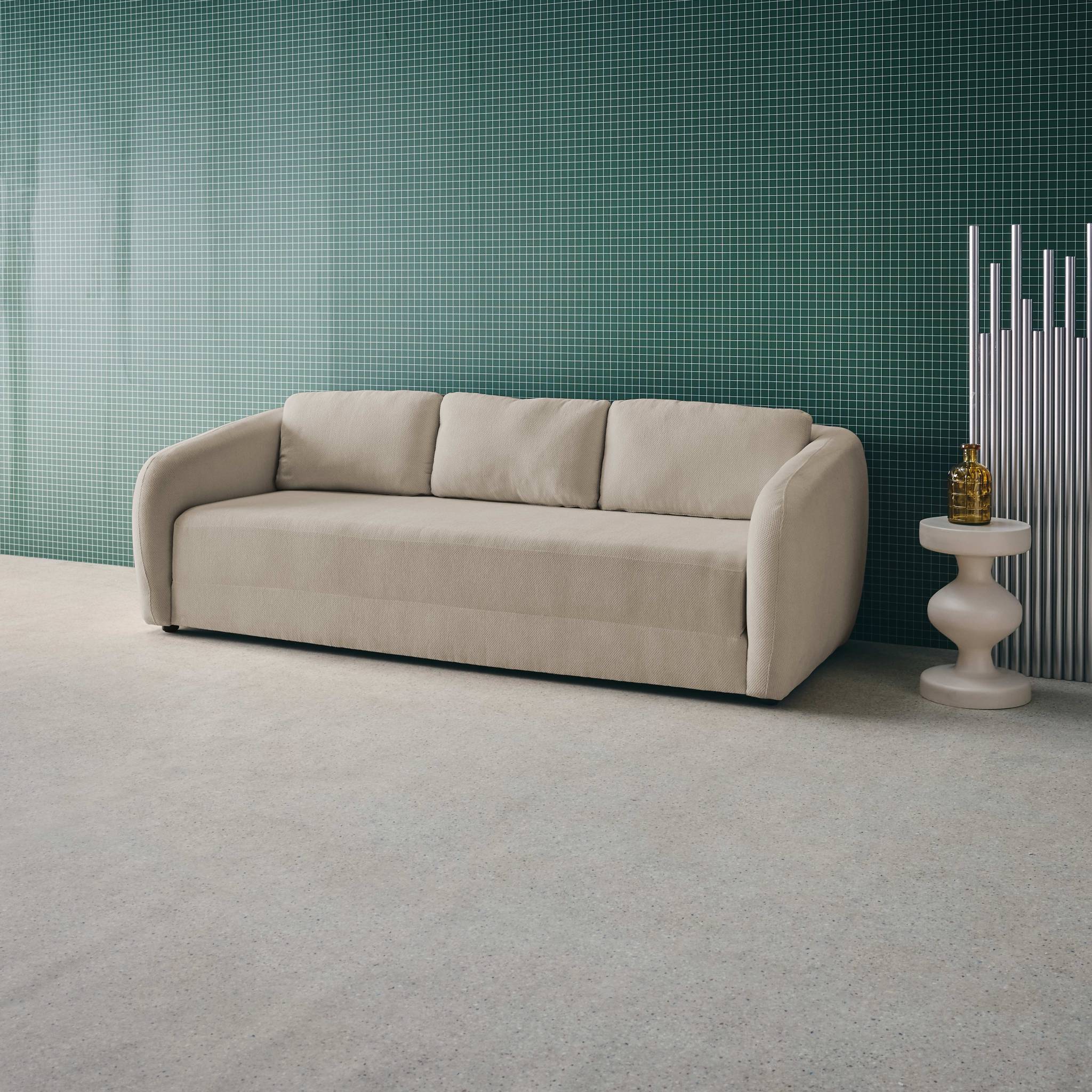 Canapé convertible 3 places tissu chenille  TWIST