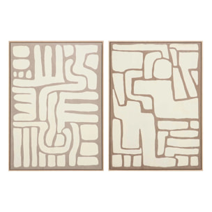 Set 2 Cuadros Foam Con Relieve 60x3x90 Cm