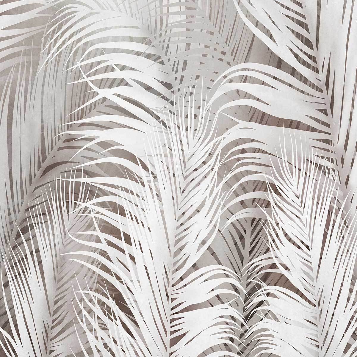 Tableau feuillage blanc panoramique Toile imprimée