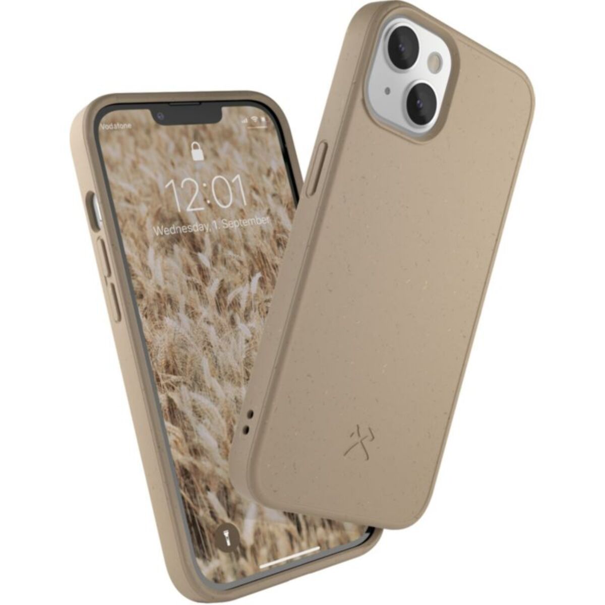 Coque bumper WOODCESSORIES iPhone 14 BioCase Taupe