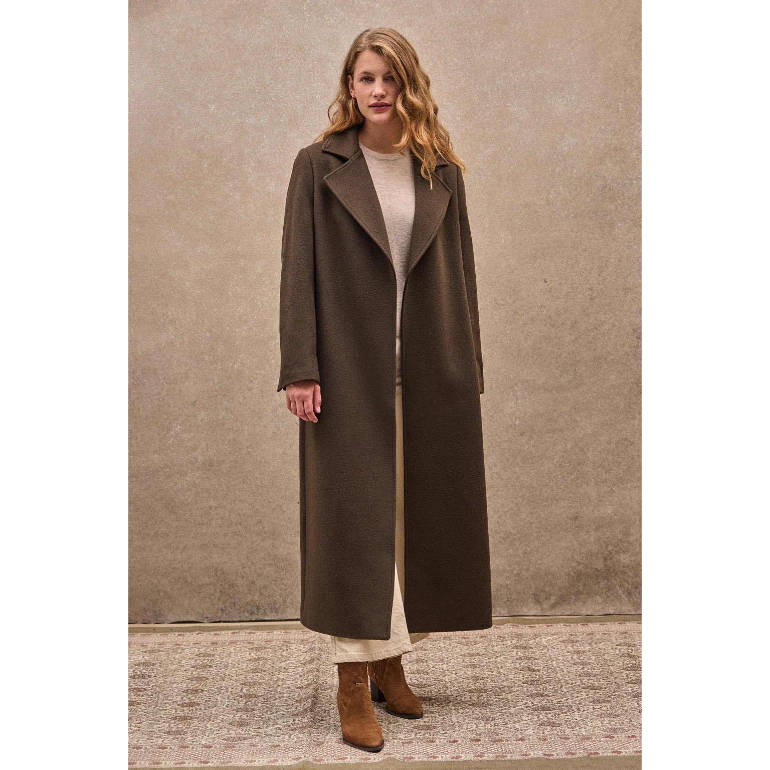 Giaccone Camila Coat marrone scuro con logo Polo Club