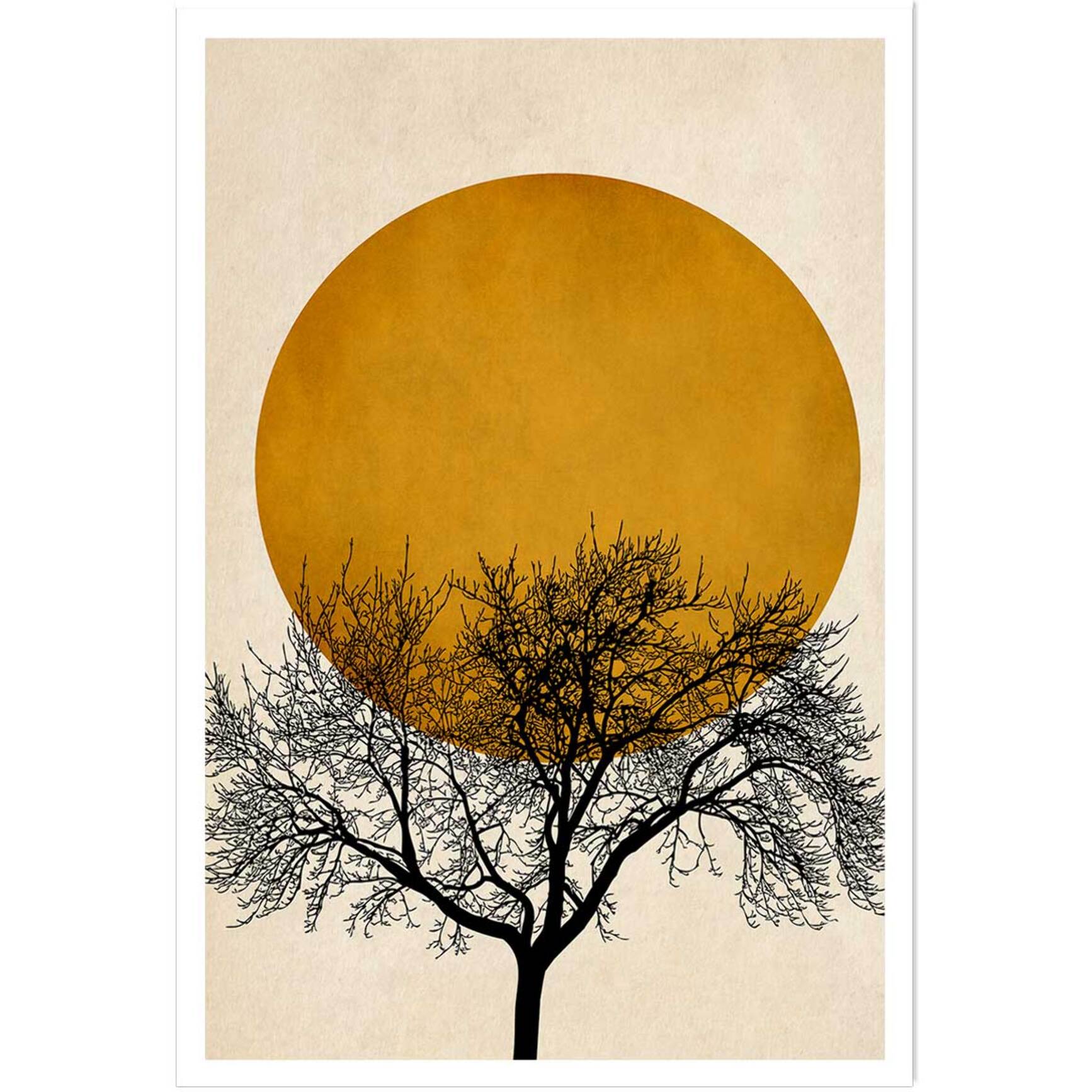 Affiche dessin ""arbre et sérénité"" Affiche seule