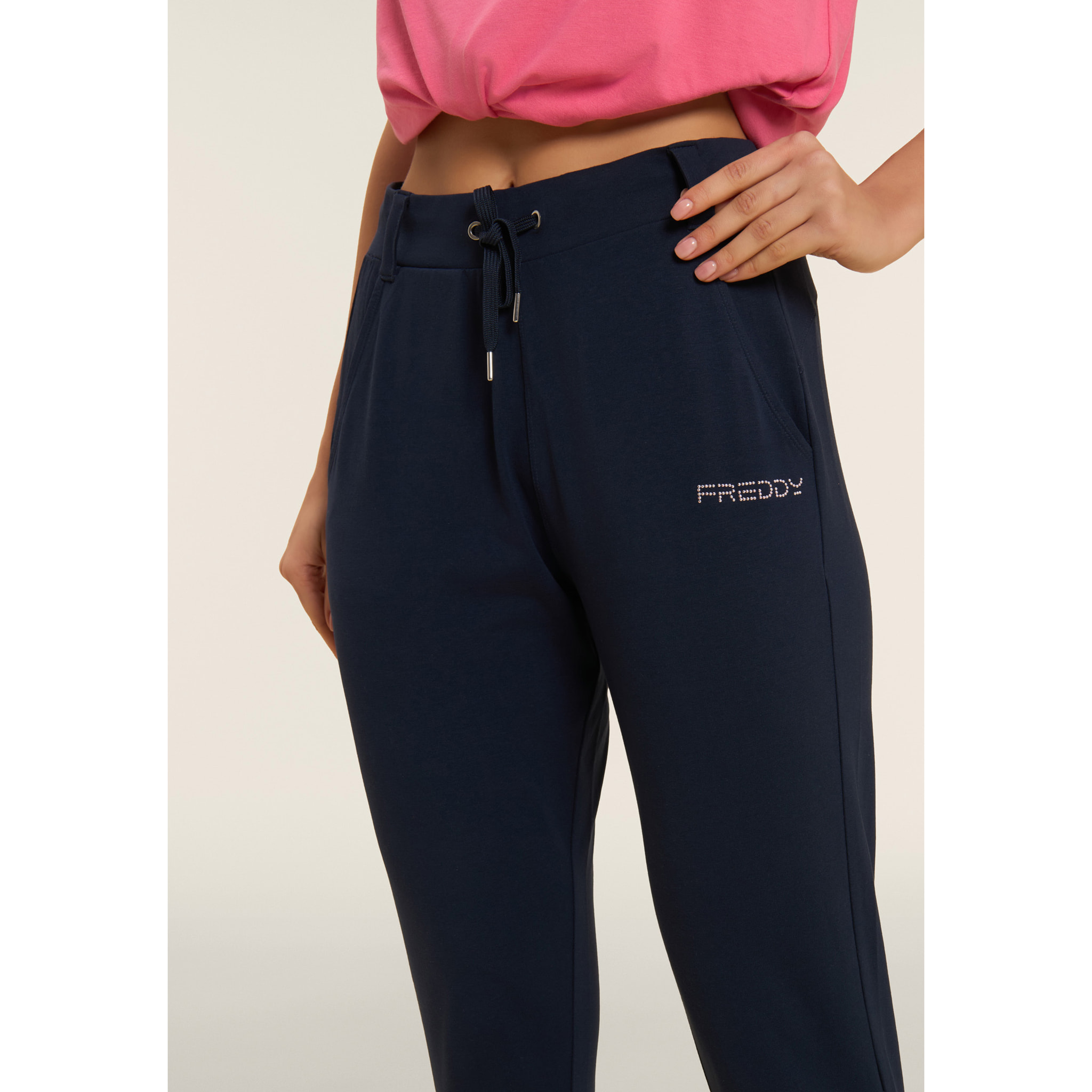 Pantaloni Sportivi Slim con Passanti e Coulisse
