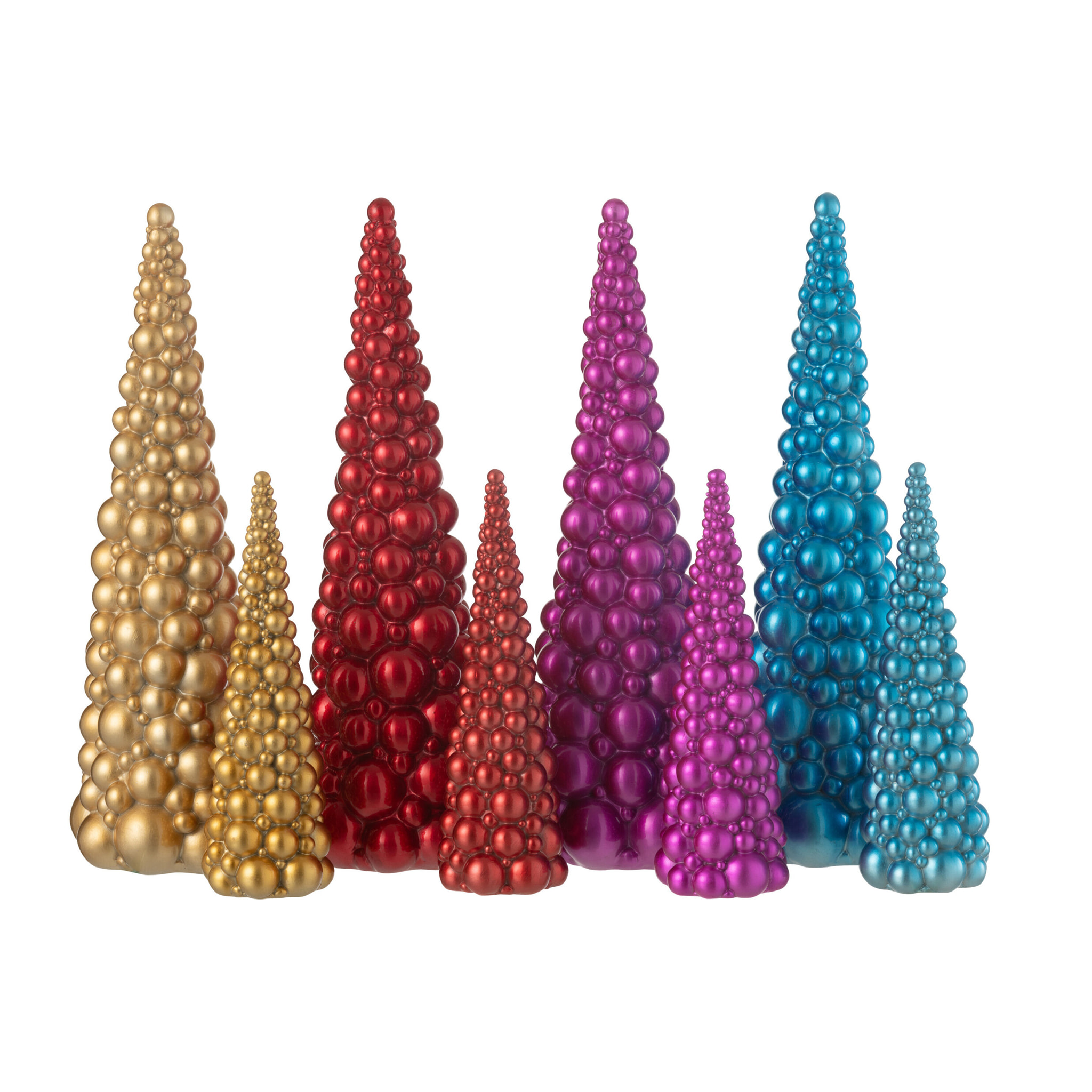 J-Line décoration Sapin De Noeël Boules - polyrésin -- mix - large - 4 pcs