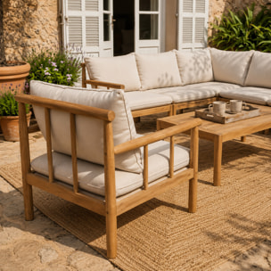 Salon de jardin 6 places en bois d’acacia certifié FSC NAKHON