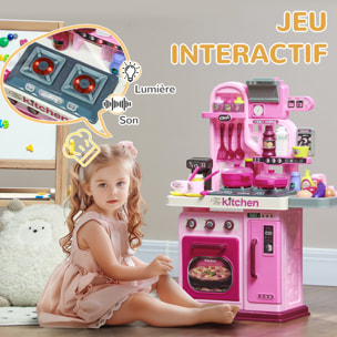 Cuisine enfant jouet d'imitation effets sonores lumineux nombreux accessoires rose