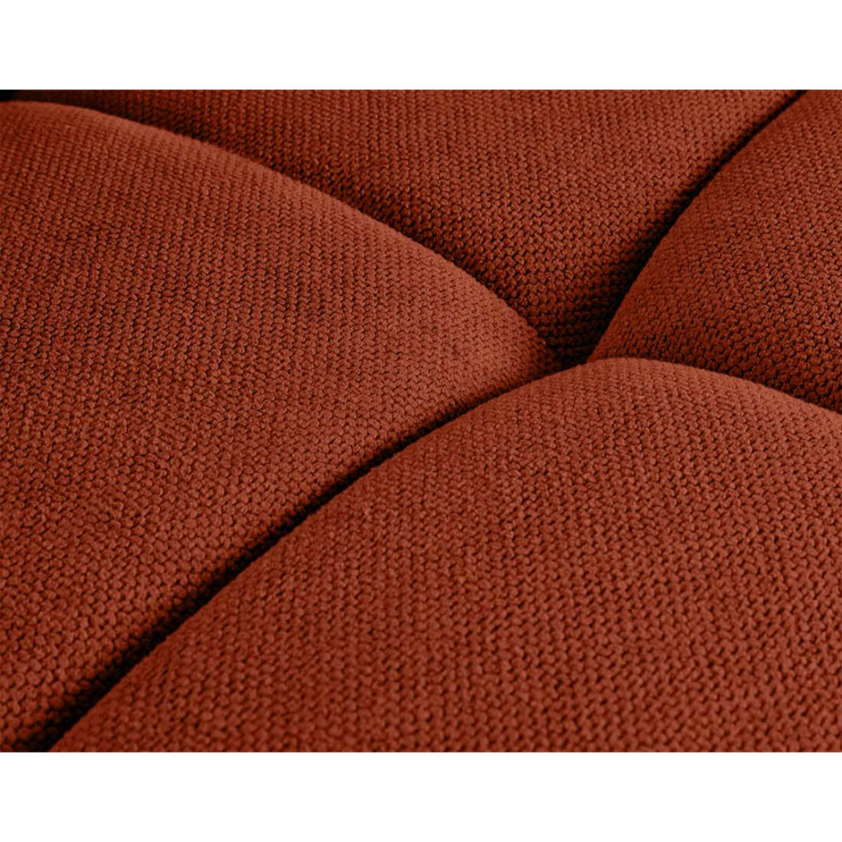 Ray - canapé droit 3 places en tissu texturé - Rouge
