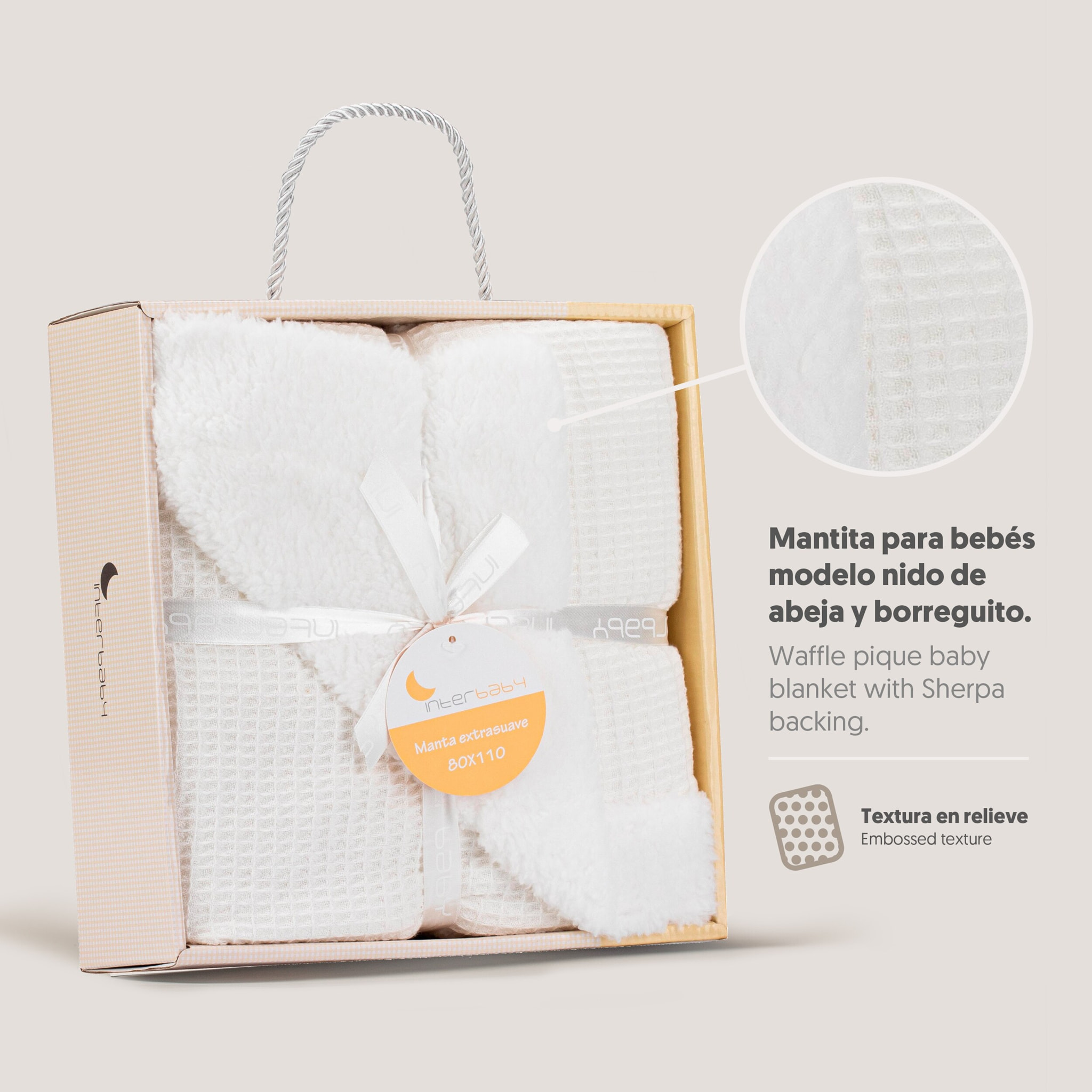 Manta Nido Abeja con Borreguillo