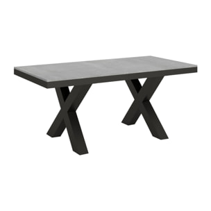 Table extensible 90x180/284 cm Traffic Evolution Gris Béton cadre Anthracite