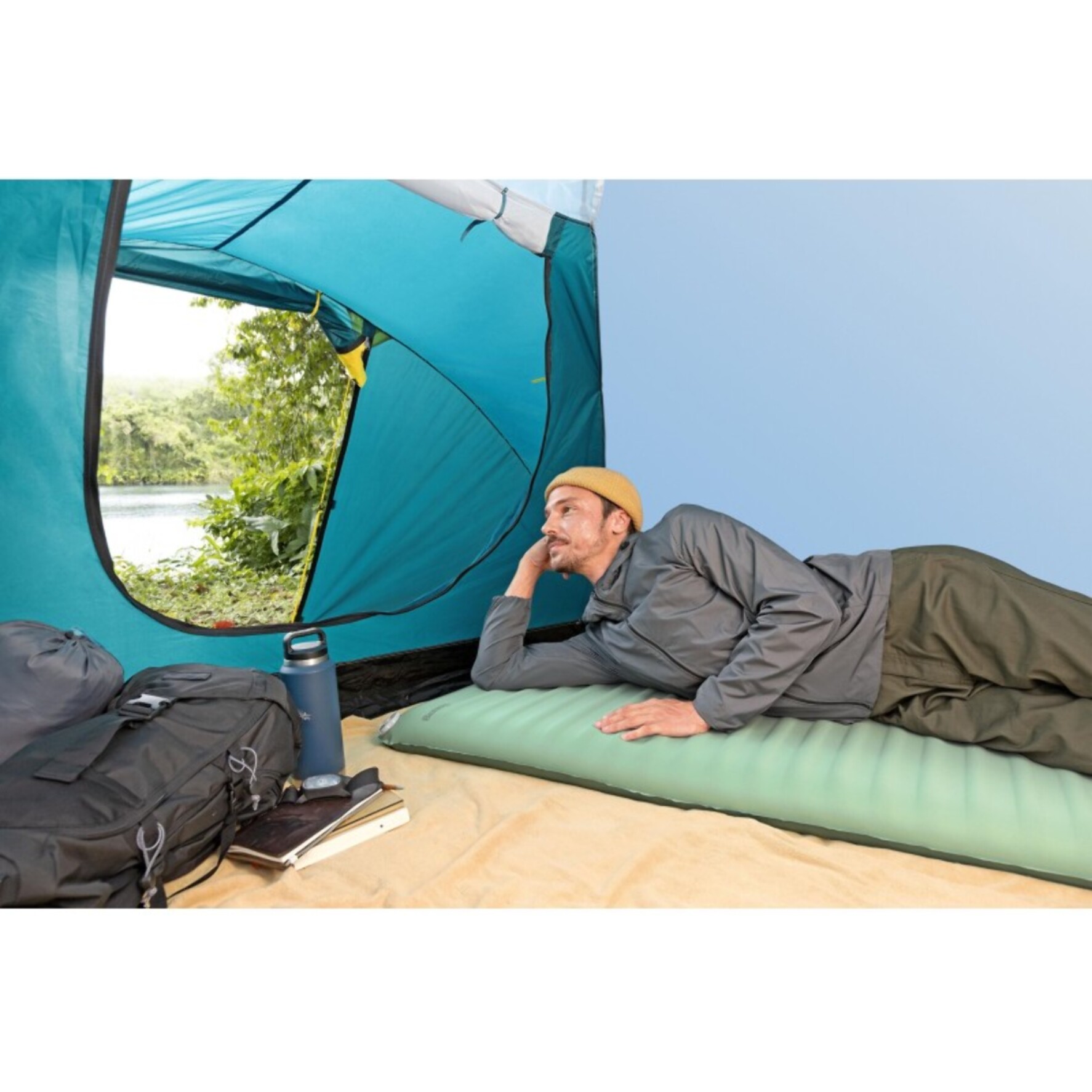 Bestway Matelas autogonflant 183 x 63.5 x 7.6 cm ComforTrek