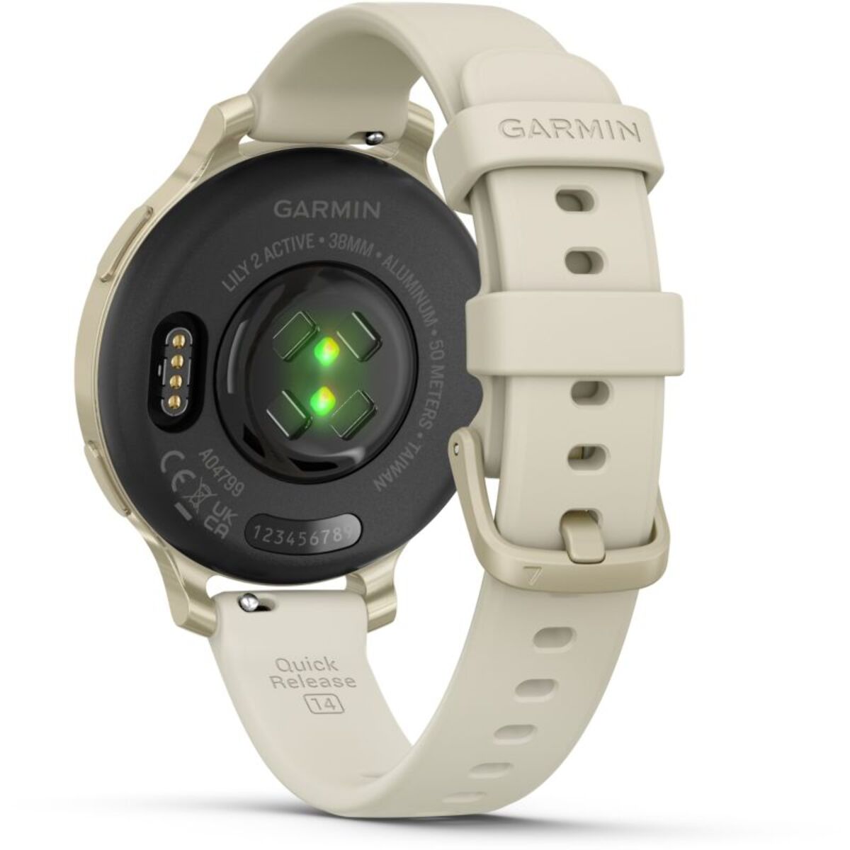 Montre sport GARMIN Lily 2 Active Lunar Gold Silicone blanc