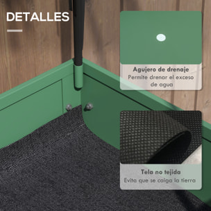 Huerto Urbano Elevado con Ruedas, Mesa de Cultivo con Cubierta de Invernadero y Estante Inferior para Cultivo, Plantas, Flores y Verduras, 80x40x120 cm, Verde