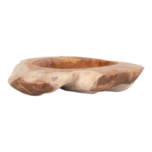 Ciotola decorativa Rio in teak naturale con forma organica ø40x12 cm