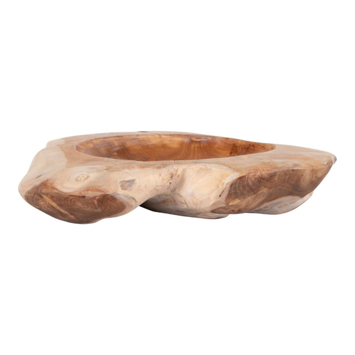 Ciotola decorativa Rio in teak naturale con forma organica ø40x12 cm