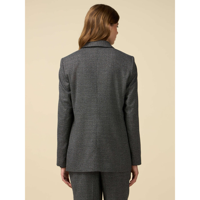 Oltre - Blazer micro pied de poule - Grigio