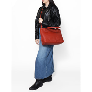 Borsa a spalla da Donna Lorena in Vera Pelle Made in Italy 26x39x13 cm