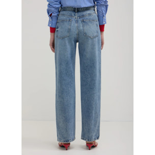 Jeans wide leg vita alta