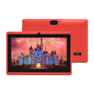 DAM Tablet Q75X PRO WiFi. SO Android 7. Pantalla 7'' 1024x600px. MTK8321 Quad Core 1,3GHz, 1GB RAM + 8GB. Doble cámara. 18,2x1,15x12,2 Cm. Color: Rojo